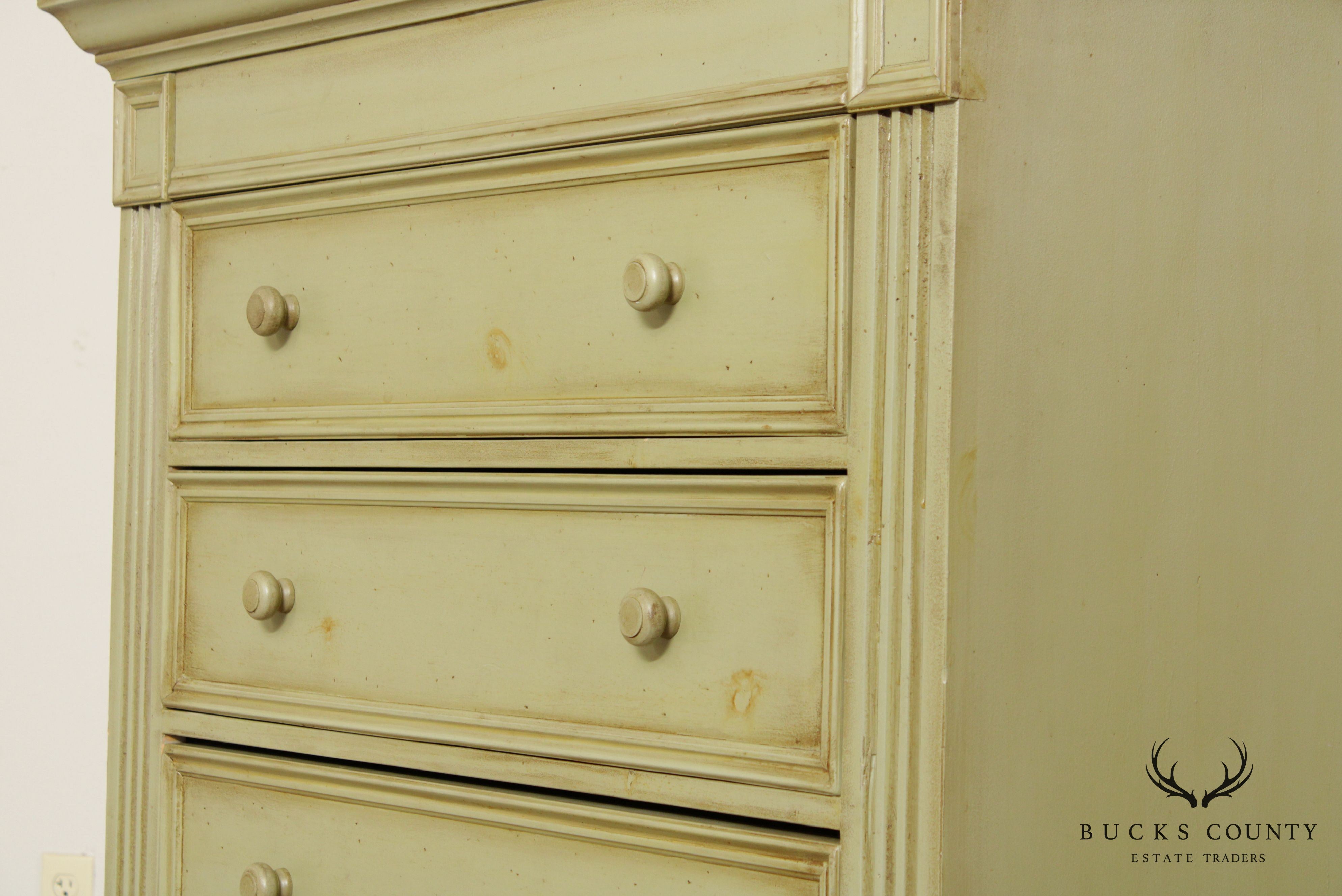 Green Pine 5 Drawer Tall Chest