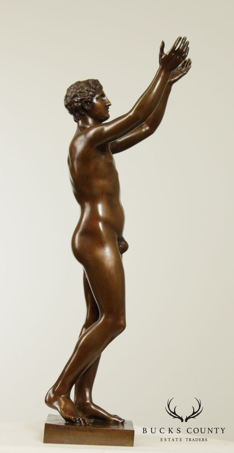 E. Barbedienne Bronze Figure of The Berlin Adorante