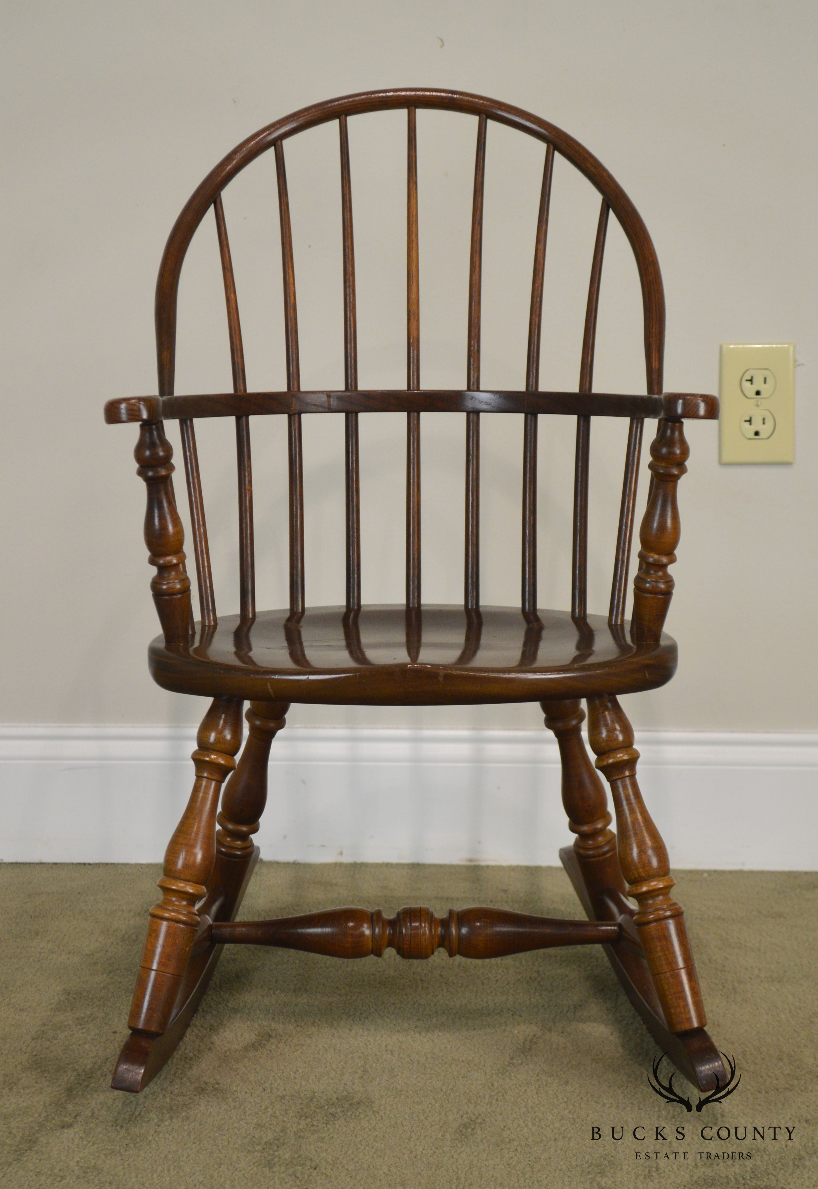 Frederick Duckloe & Bros Vintage Childs Small Windsor Rocker Rocking Chair