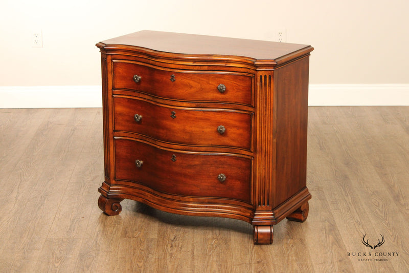 Ethan Allen 'Tuscany' Pair of Serpentine 3 Drawer Chest Nightstands