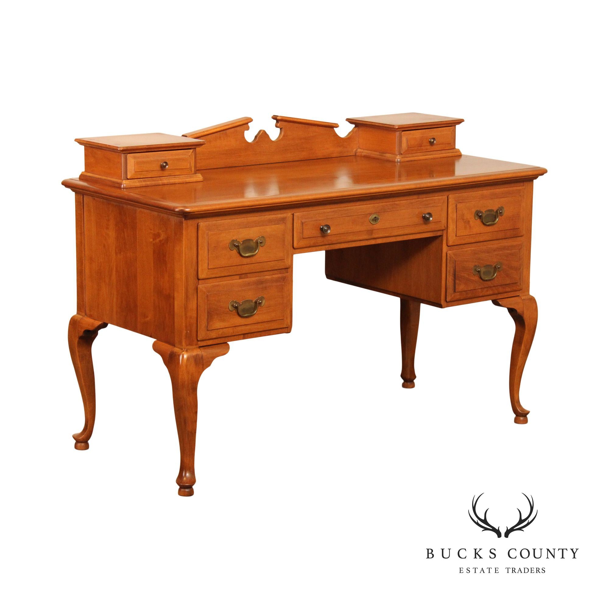 Sprague & Carleton Queen Anne Style Rock Maple Writing Desk