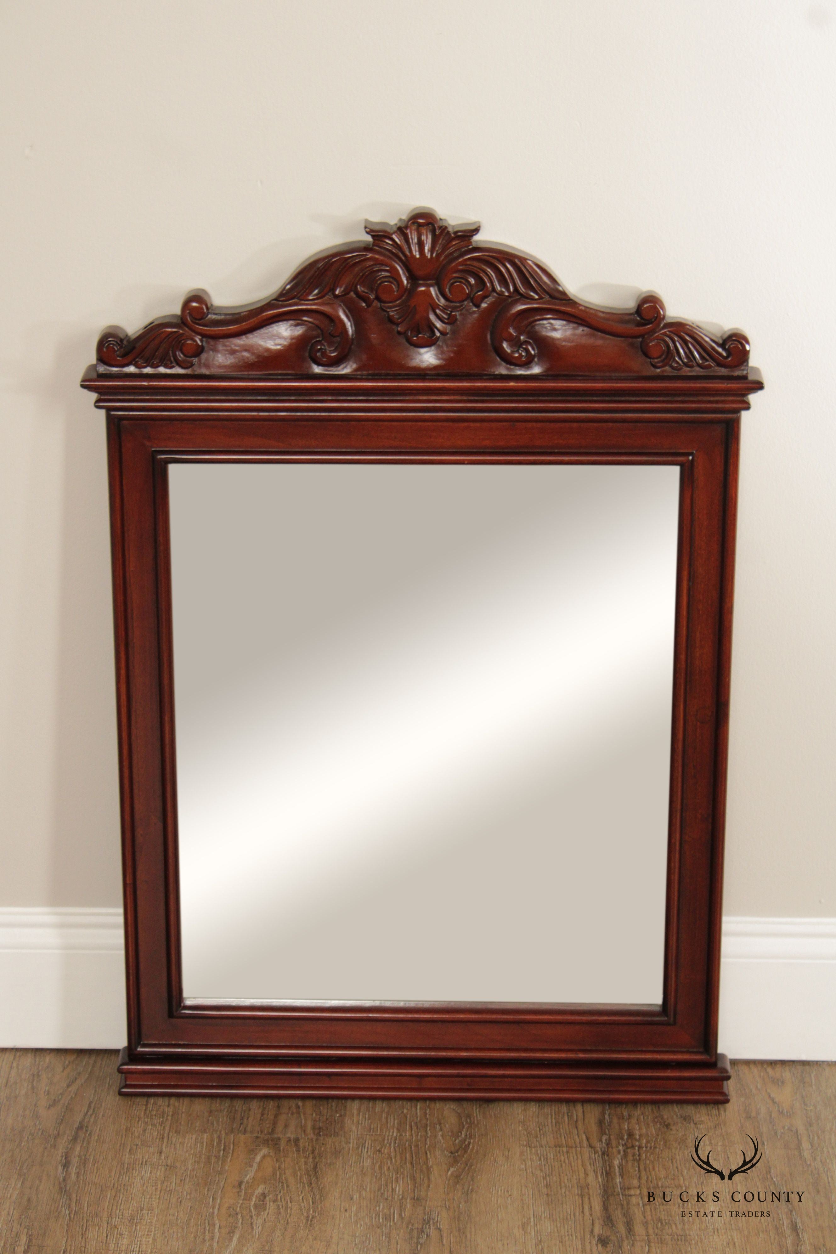 Traditional Carved Mahogany Wall Mirror