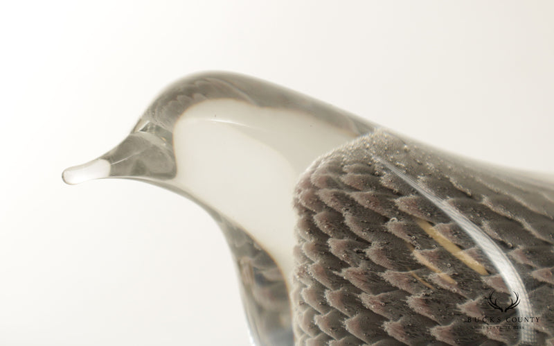 Vintage Art Glass Hand Blown Crystal Bird Sculpture