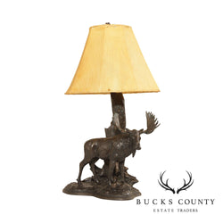 Bryce Pettit Cast Bronze Moose Lamp