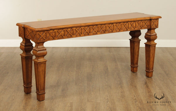 French Neoclassical Style Long Carved Wood Console