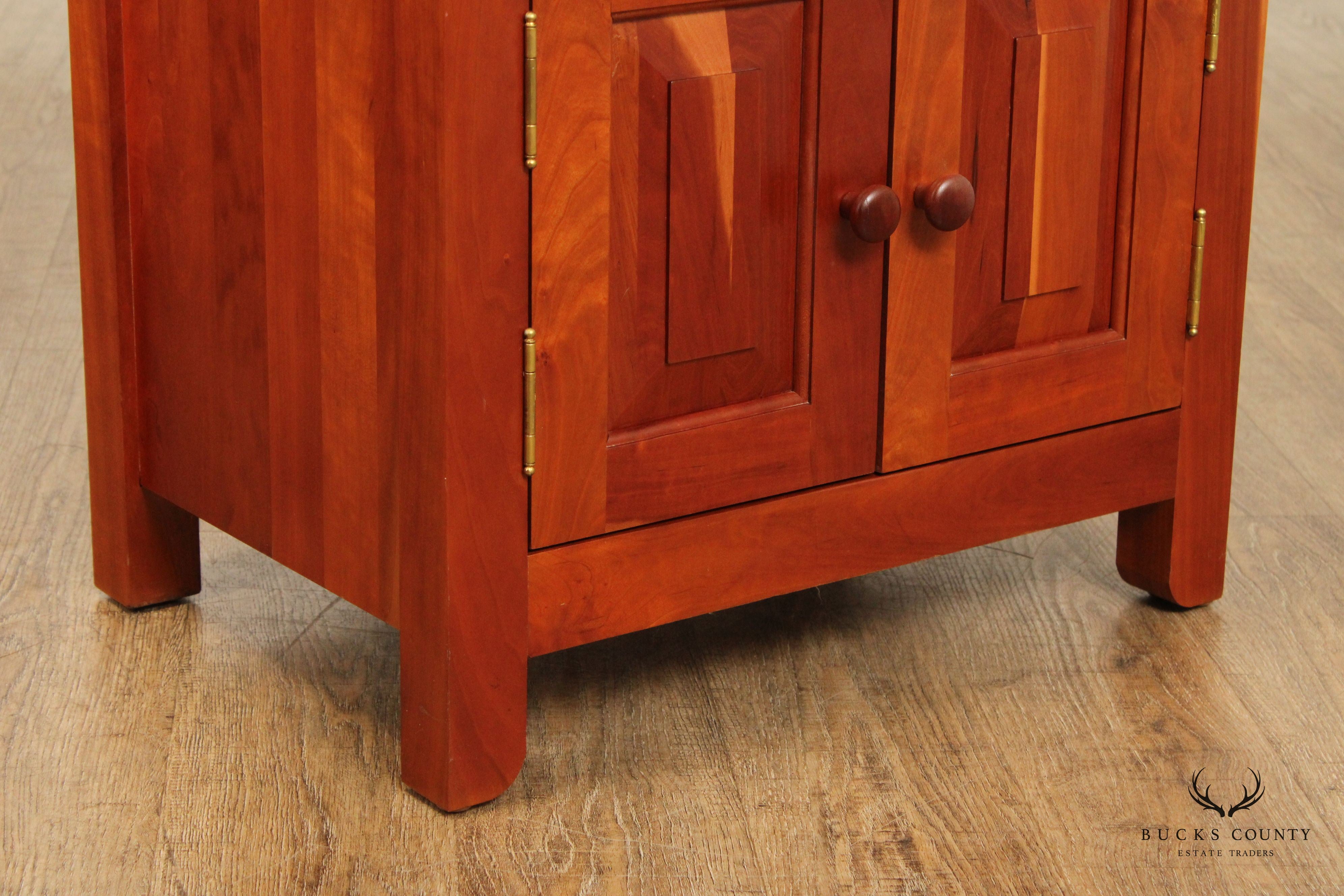 Stuart David Mission Style Cherry Cabinet Nightstand