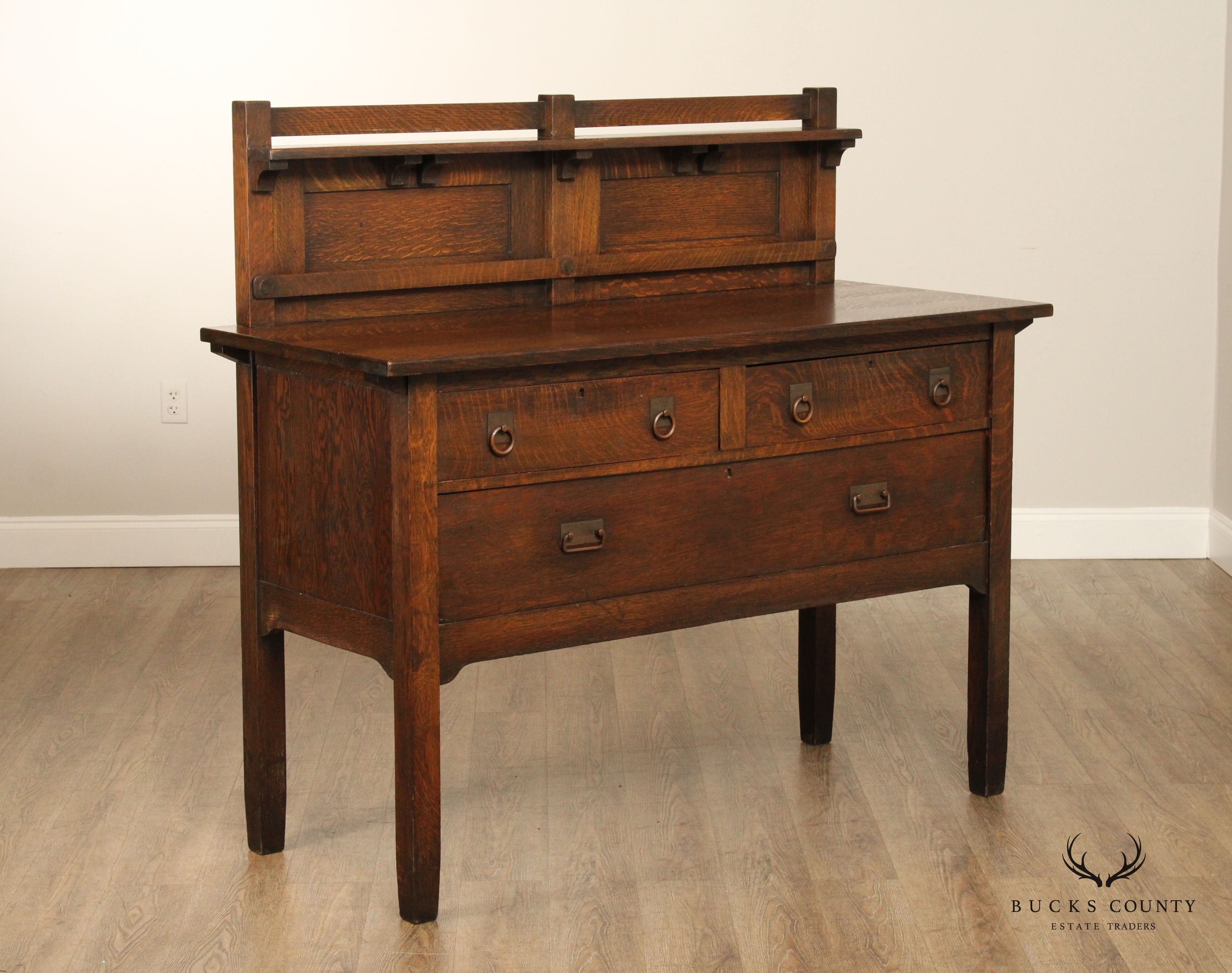 STICKLEY BROTHERS ANTIQUE MISSION OAK SIDEBOARD