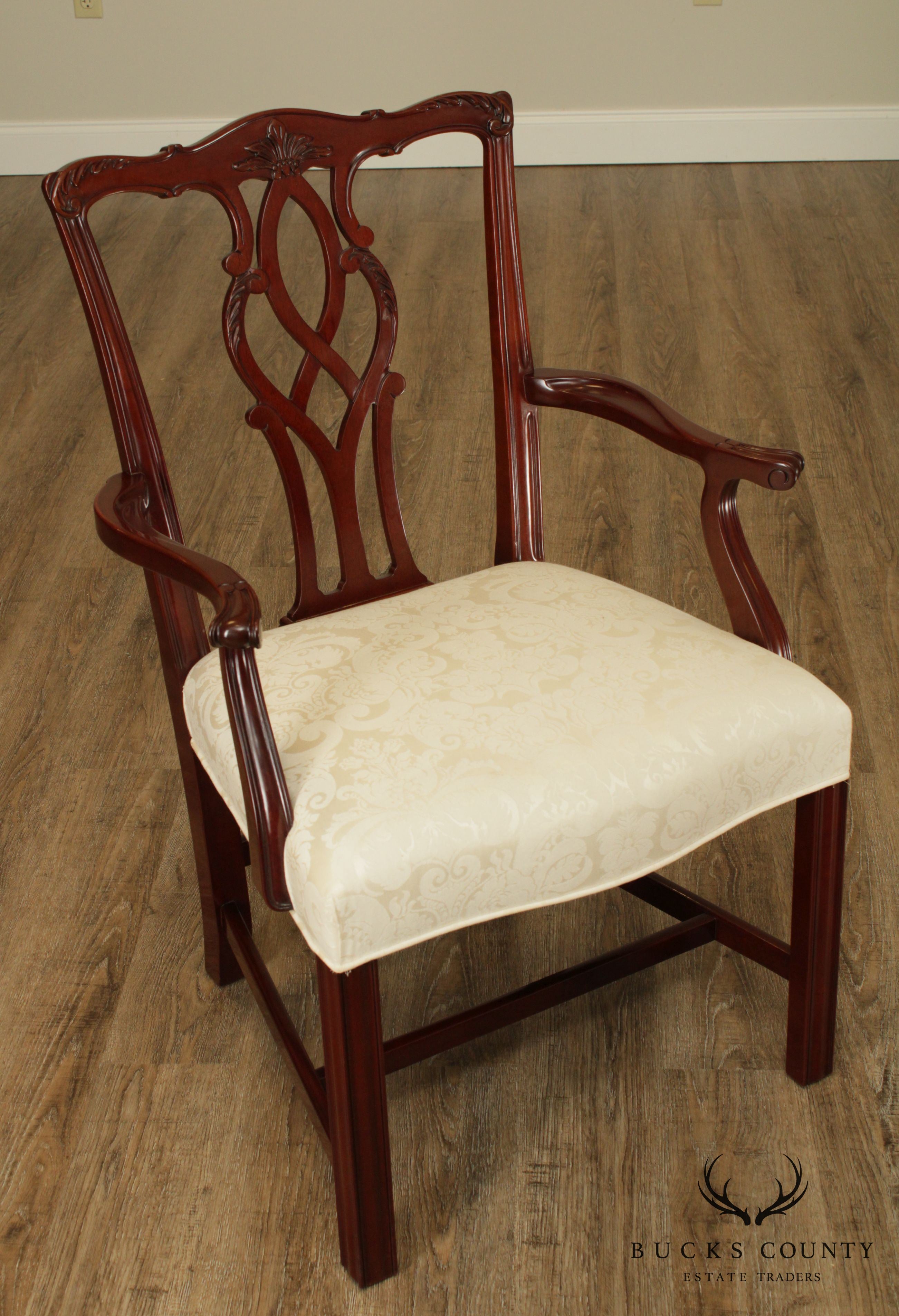 Kindel Chippendale Style Mahogany Armchair (B)