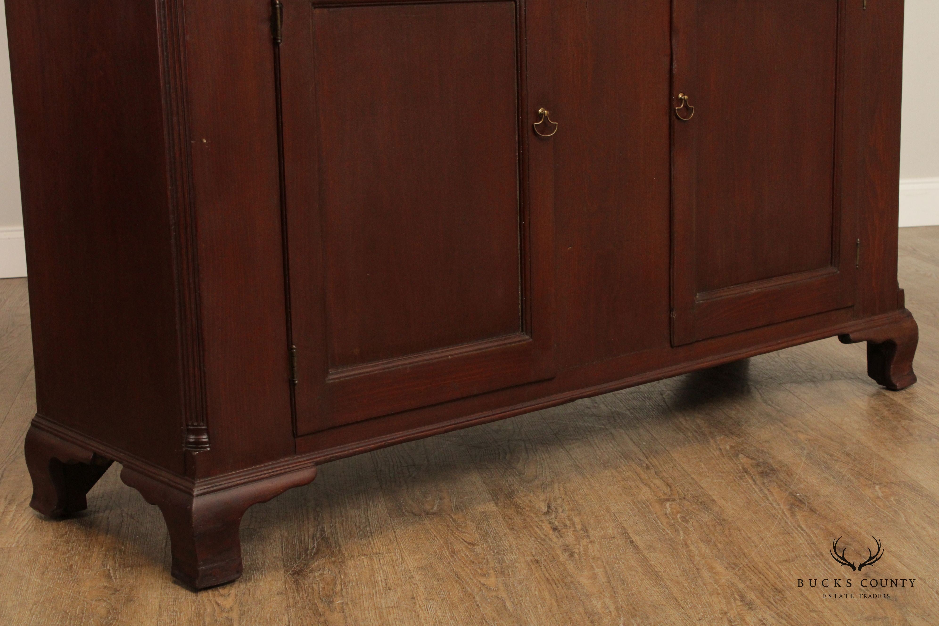 Antique Berks County Poplar and Pine Two-Piece Dutch Cupboard