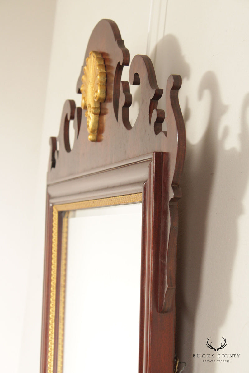 Councill Craftsmen Chippendale Style Partial Gilt Mahogany Mirror