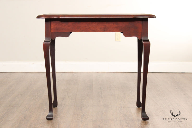 Queen Anne Style Marquetry Inlaid Side Tea Table