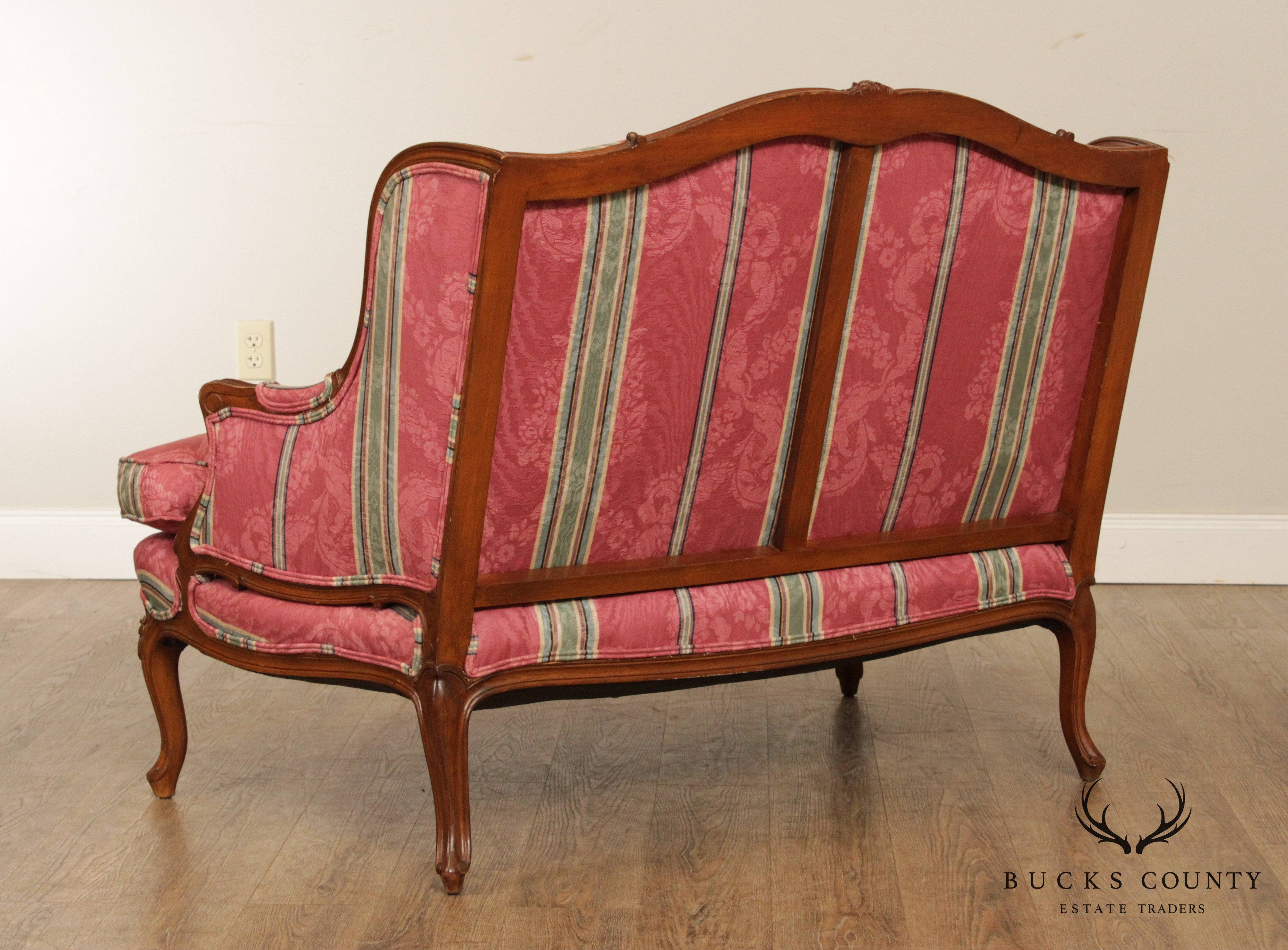 French Louis XV Style Vintage Custom Upholstered Loveseat