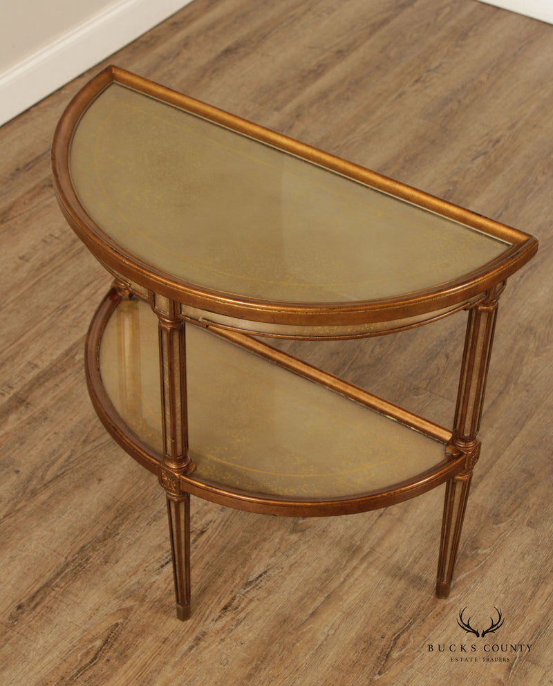 Theodore Alexander Italian Style 'Venetian Waters' Eglomise Console Table