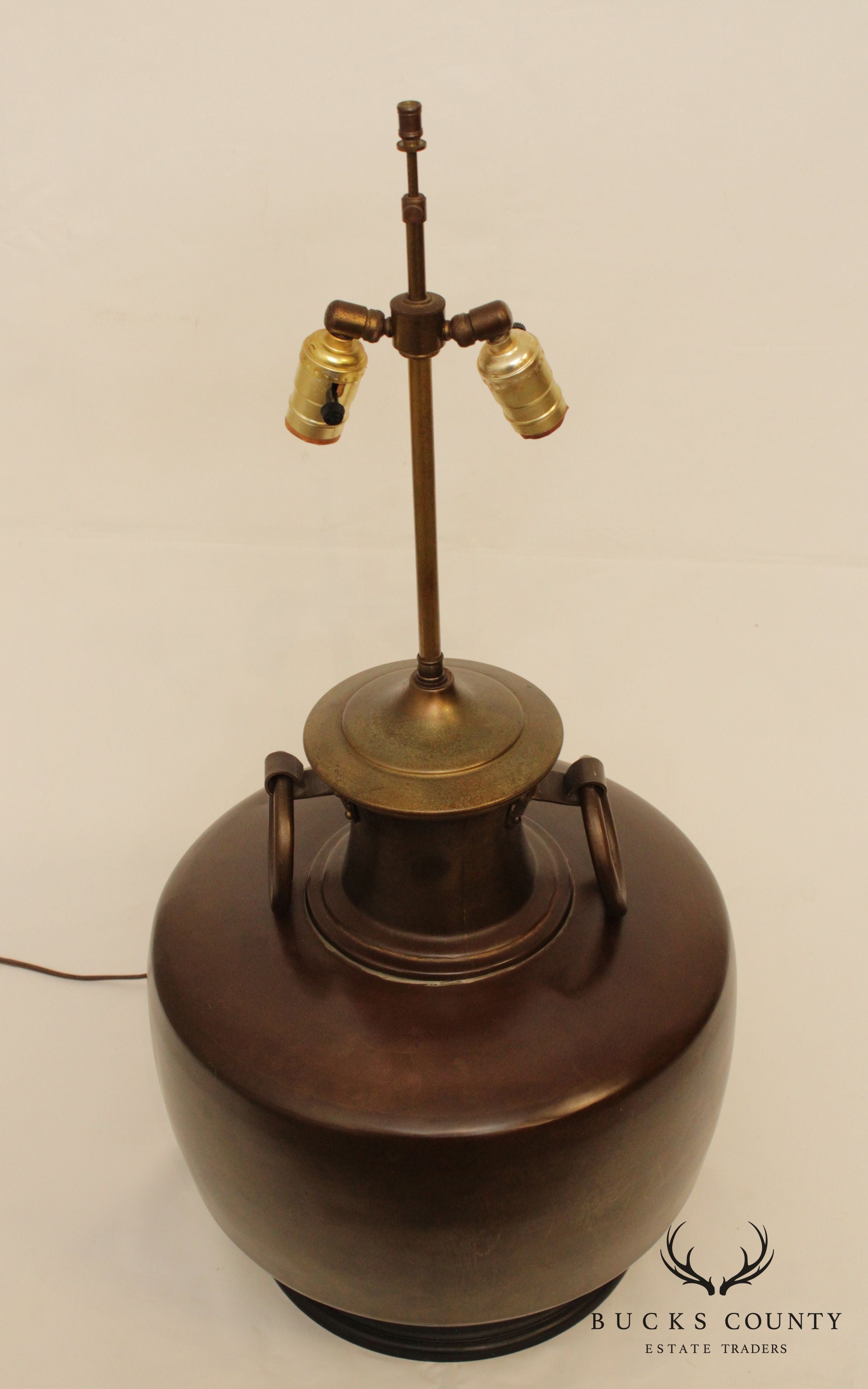 Vintage Brass Jug Table Lamp