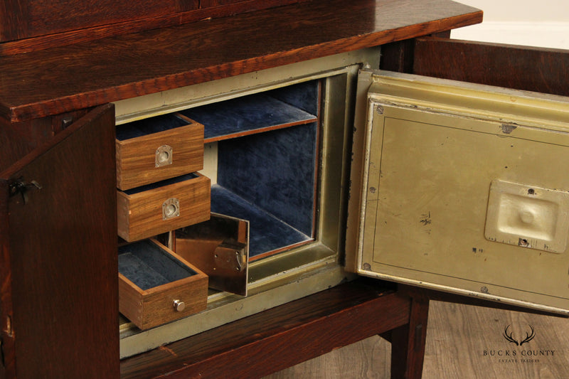 Antique Gustav Stickley Mission Oak Safe   Cabinet