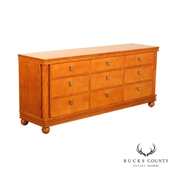 Hickory White 'Genesis' Collection Biedermeier Style Inlaid Satinwood Triple Dresser