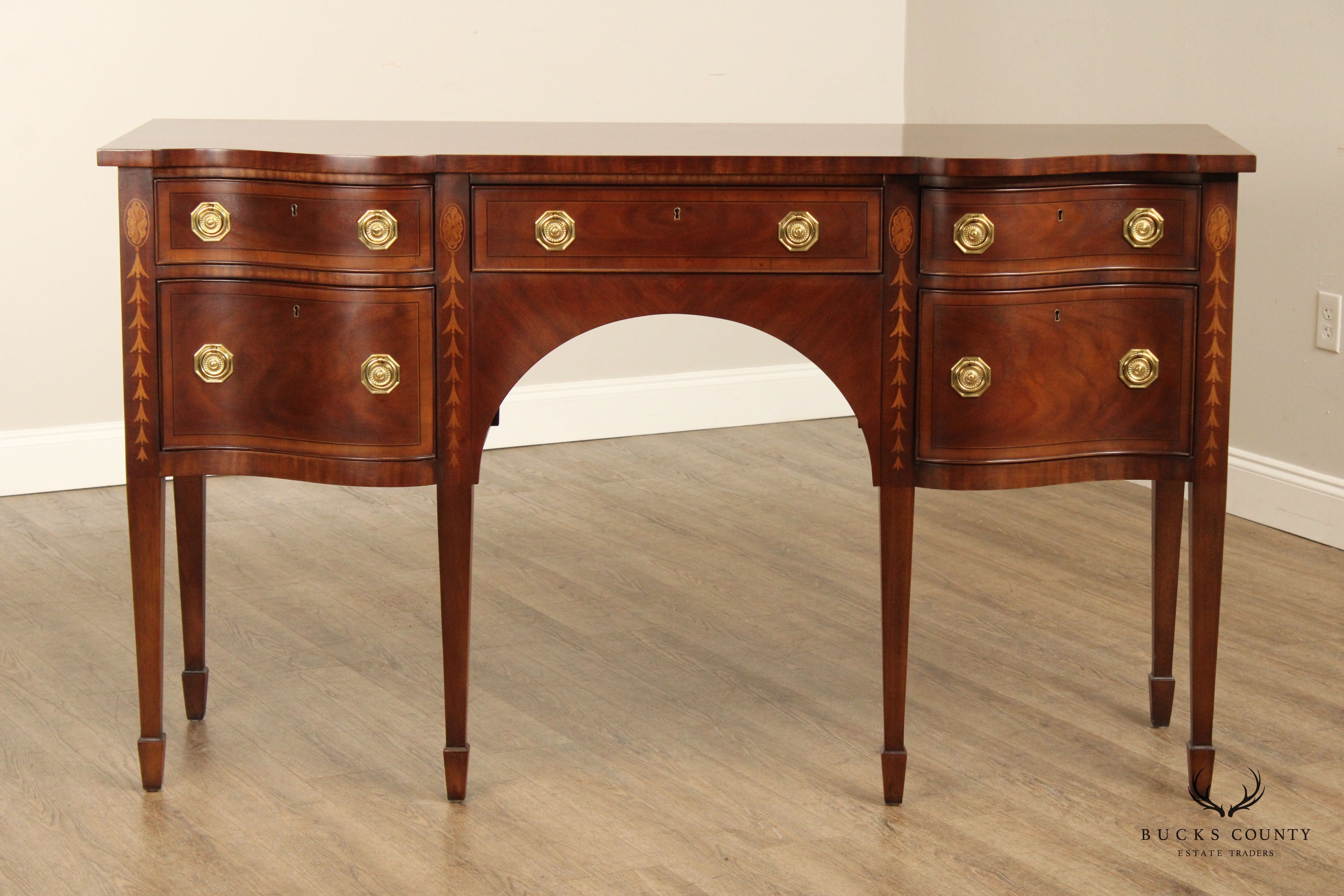 EJ Victor Federal Style Inlaid Mahogany Sideboard