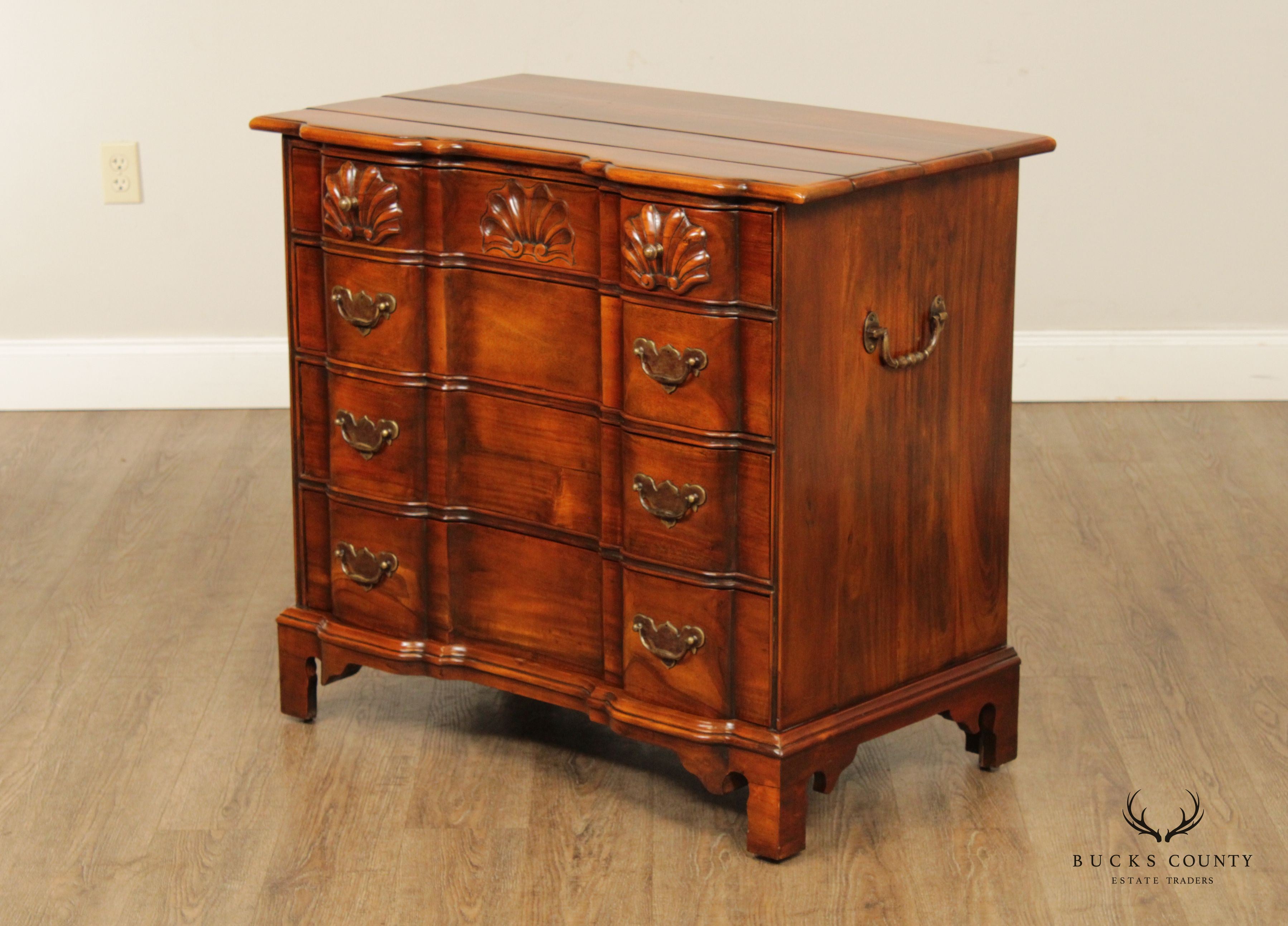 Theodore Alexander Chippendale Style Mahogany Block Front Chest