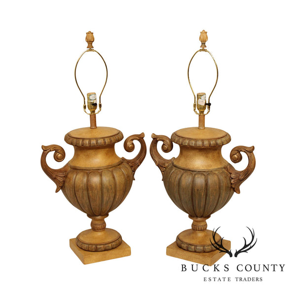 Fine Art Lamps Pair Two Handled Urn Form Table Lamps