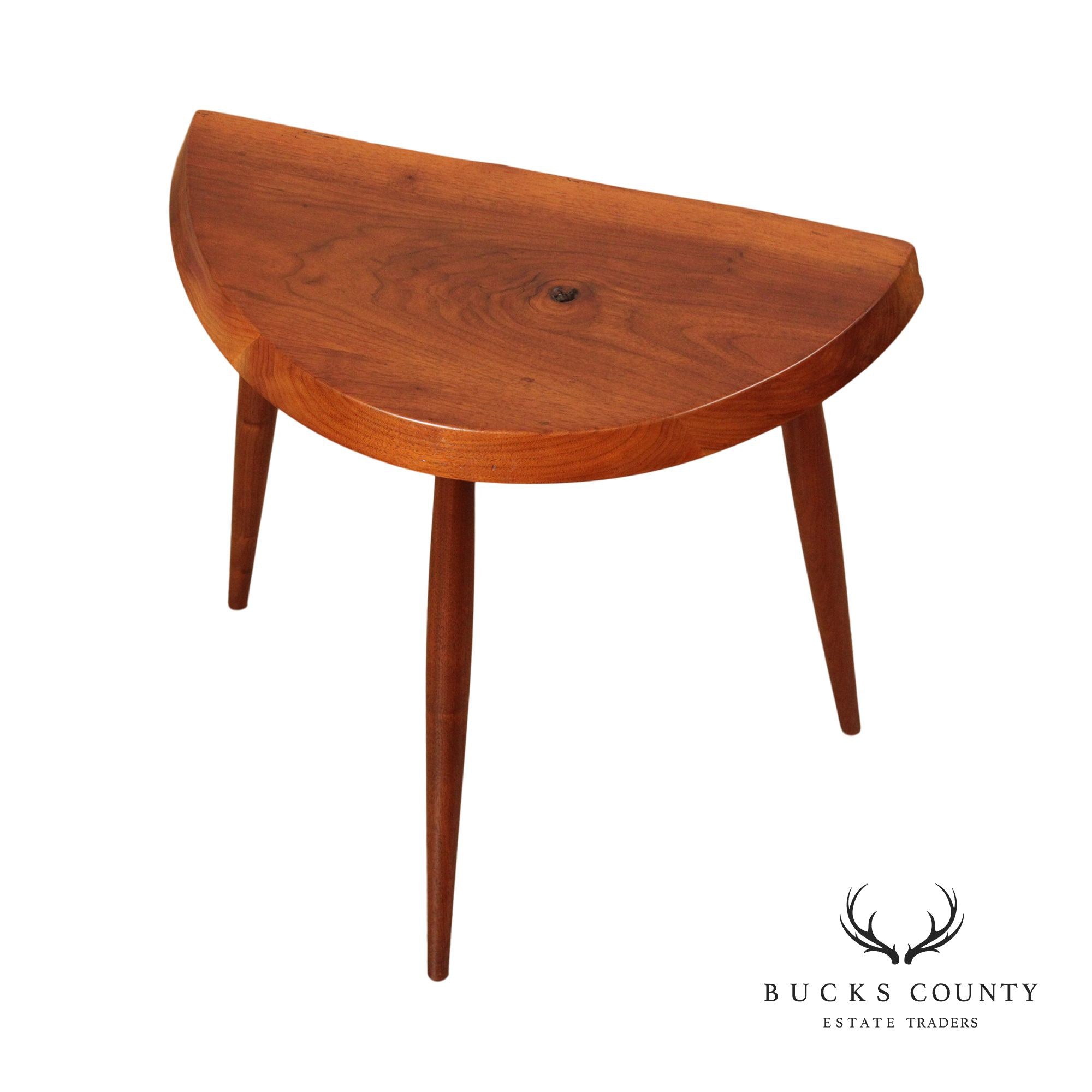 Bucks County Studio Crafted Live Edge Walnut Stool or Bench