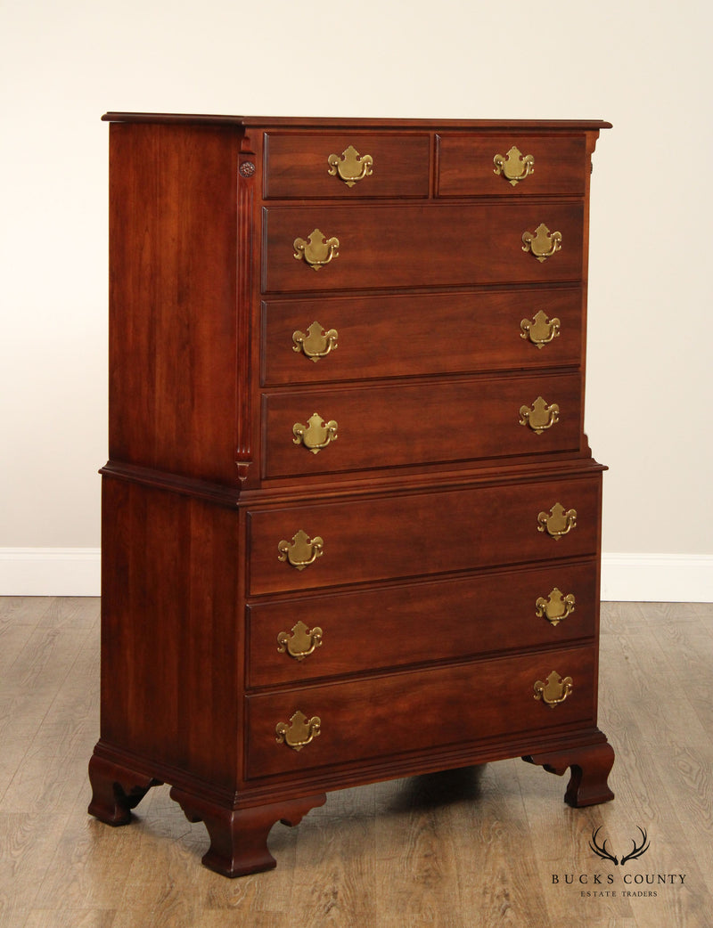 Statton Vintage Solid Cherry Chippendale Style Tall Chest
