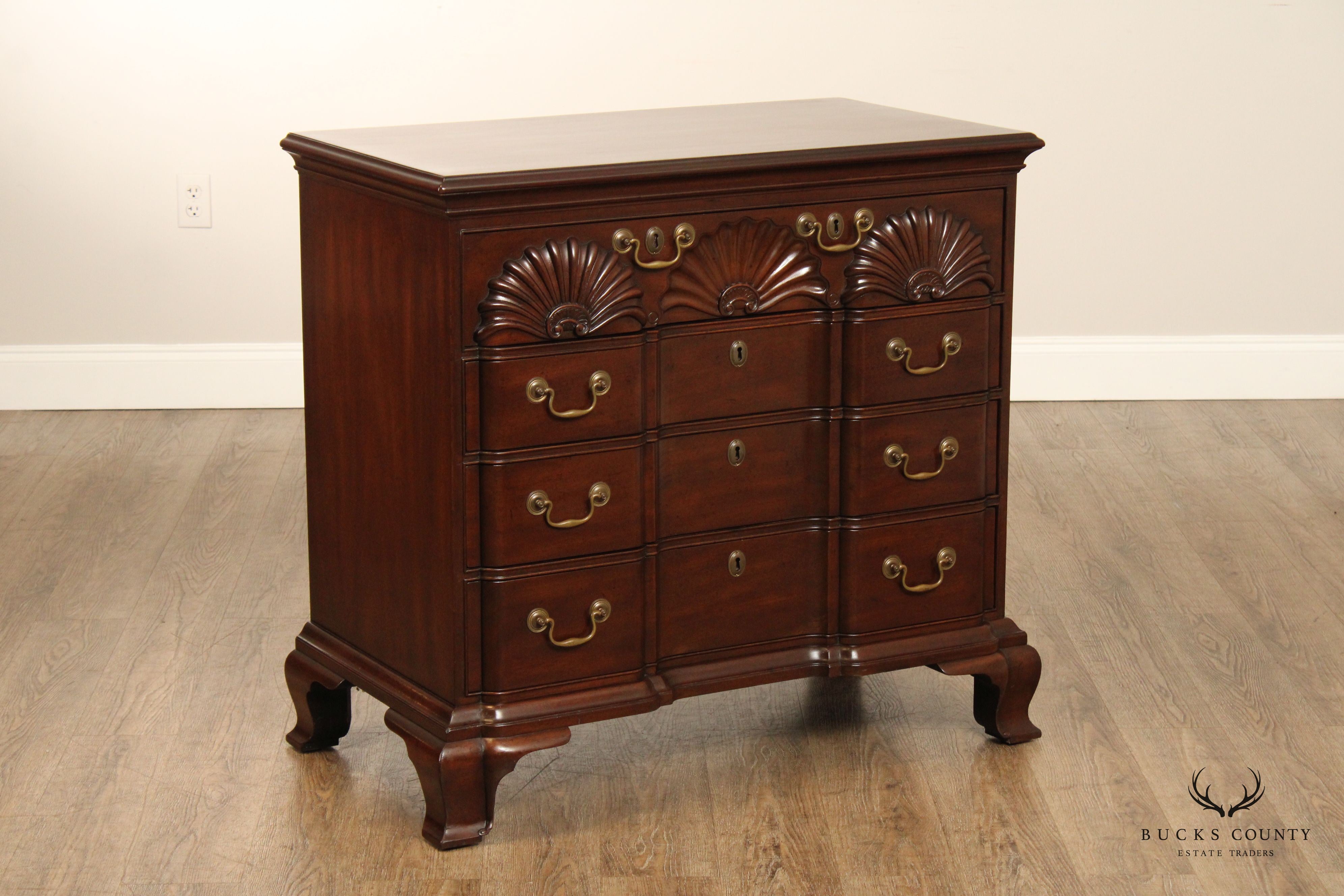 Kittinger Historic Newport Mahogany Block Front Goddard Chest