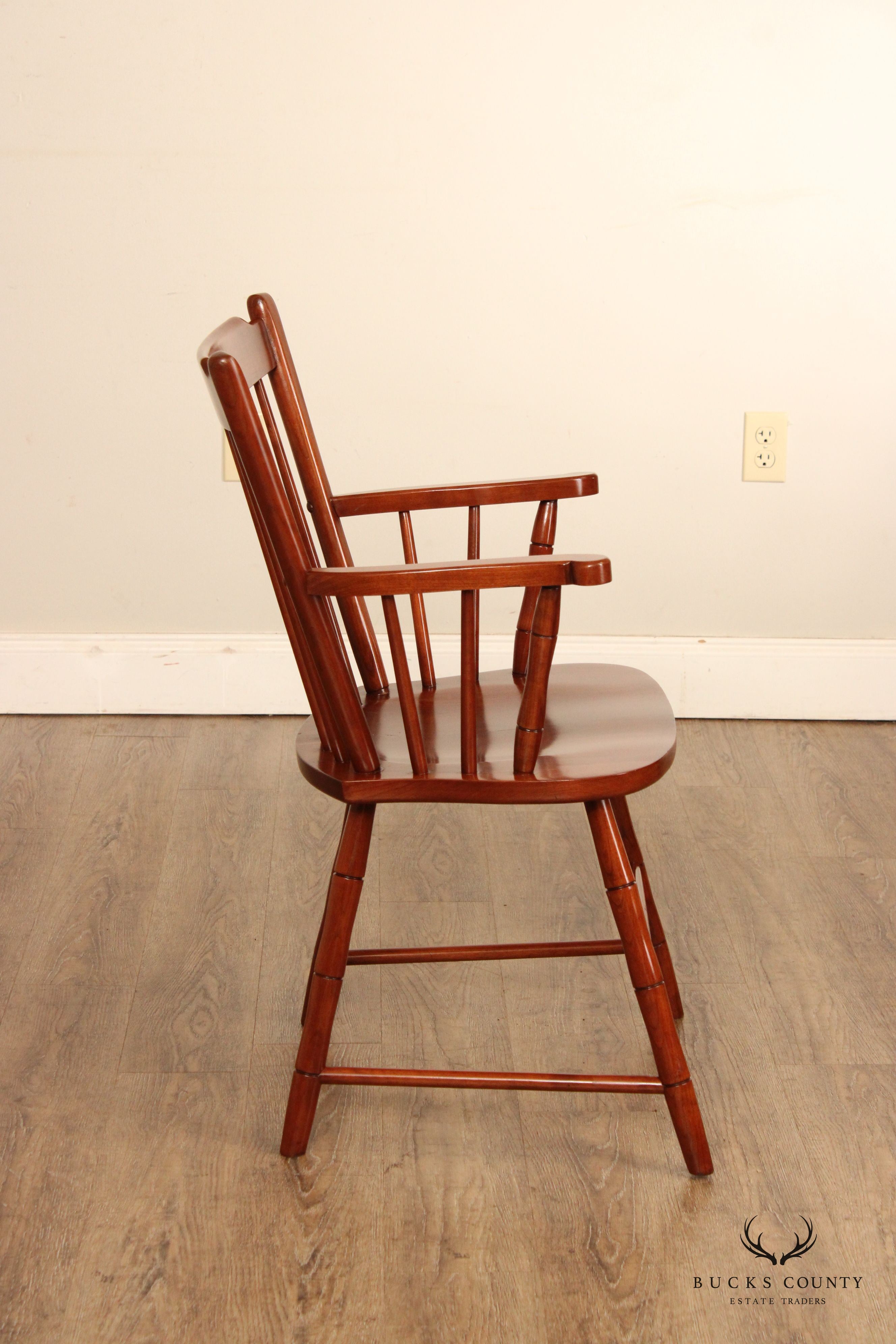 Custom Quality Cherry Windsor Armchair