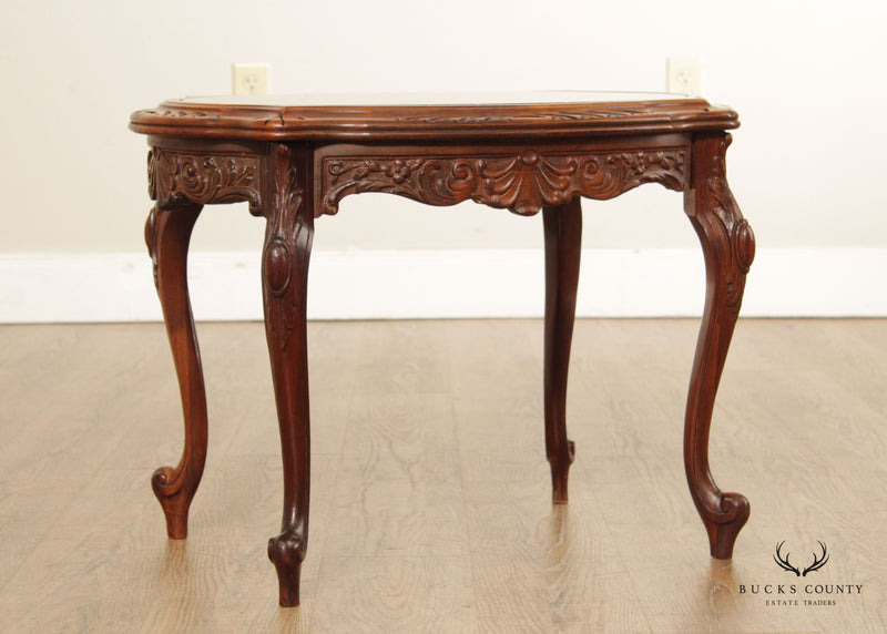 French Louis XV Style Marble Top Coffee Table