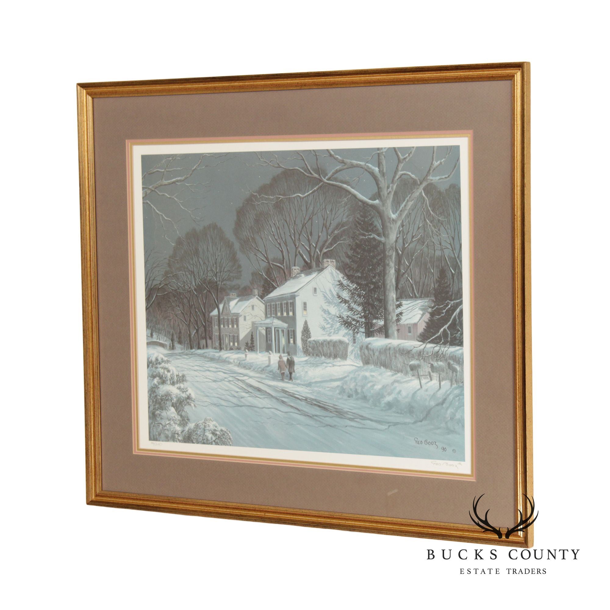 George Booz 'Dyerstown Road' Rustic Winter Fine Art Print