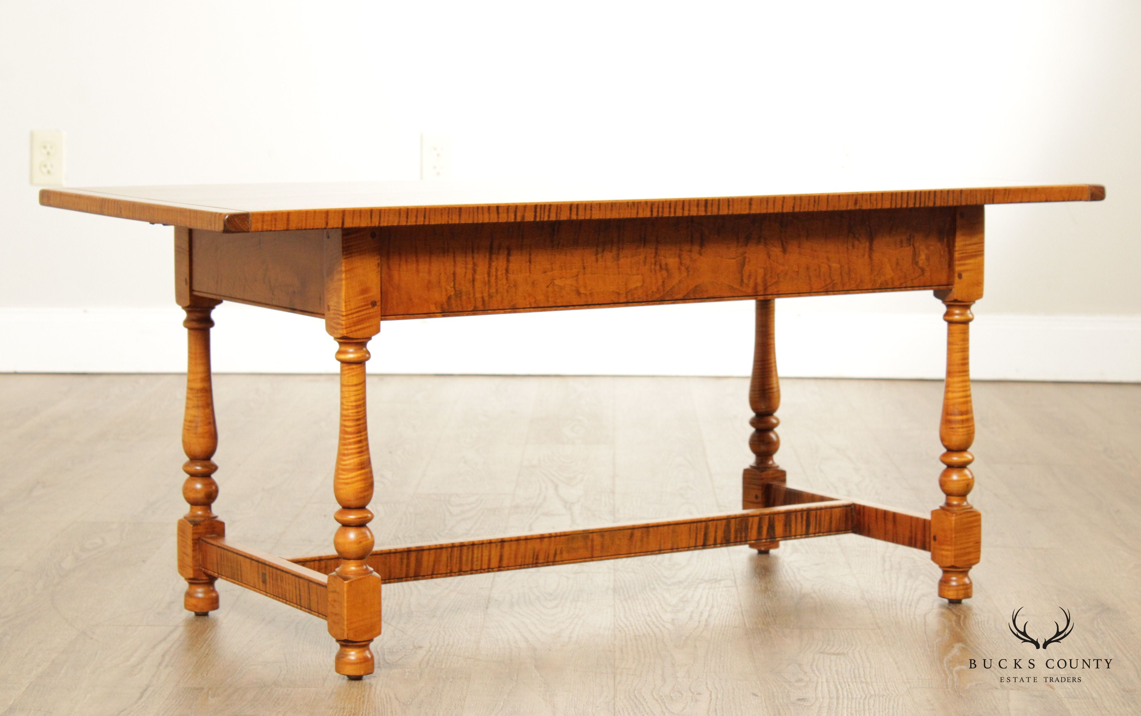 Oley Valley Early American Style Tiger Maple Coffee Table