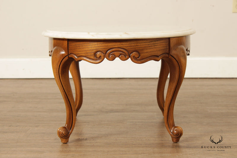 Weiman Vintage French Provincial Style Marble Top Coffee Table