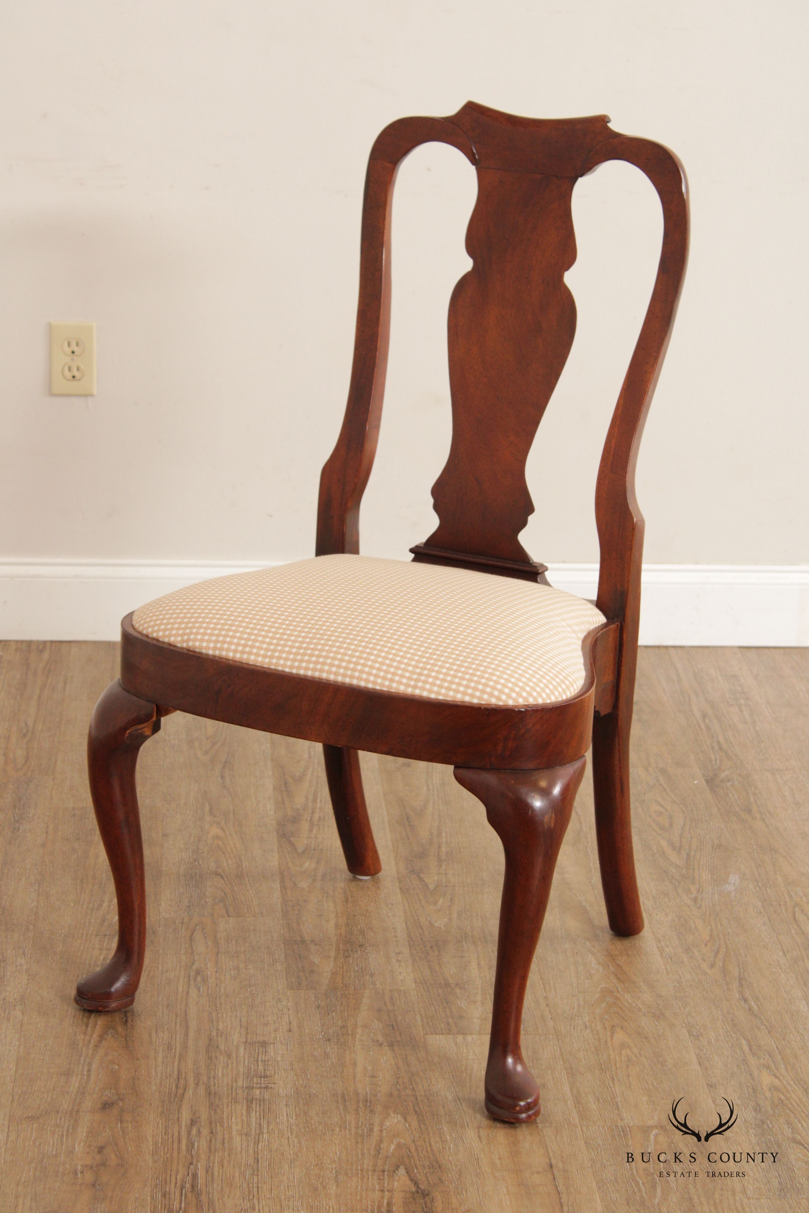 Hickory Chair Queen Anne Style Mahogany Side Chair