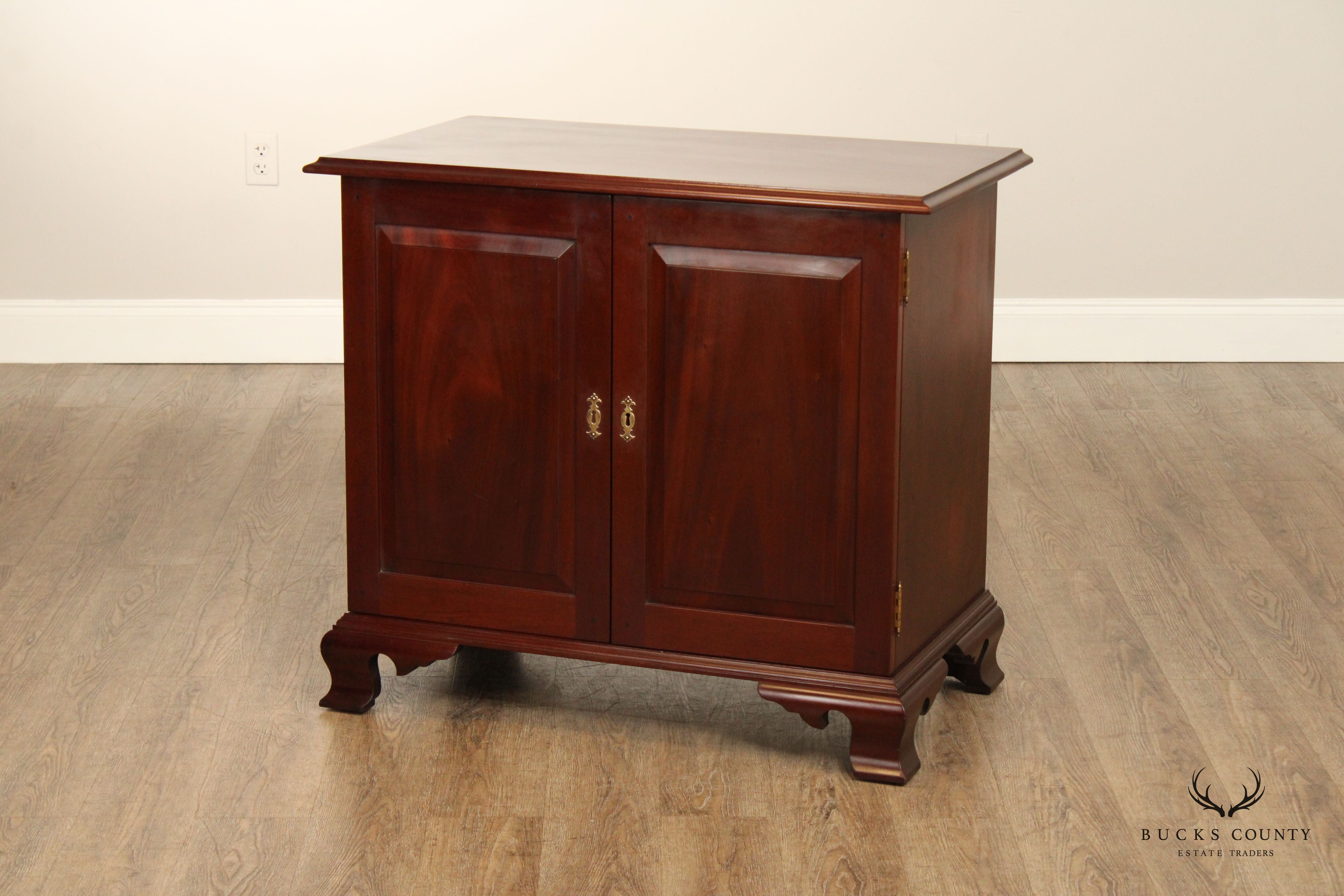 Chippendale Style Custom Mahogany Server Cabinet