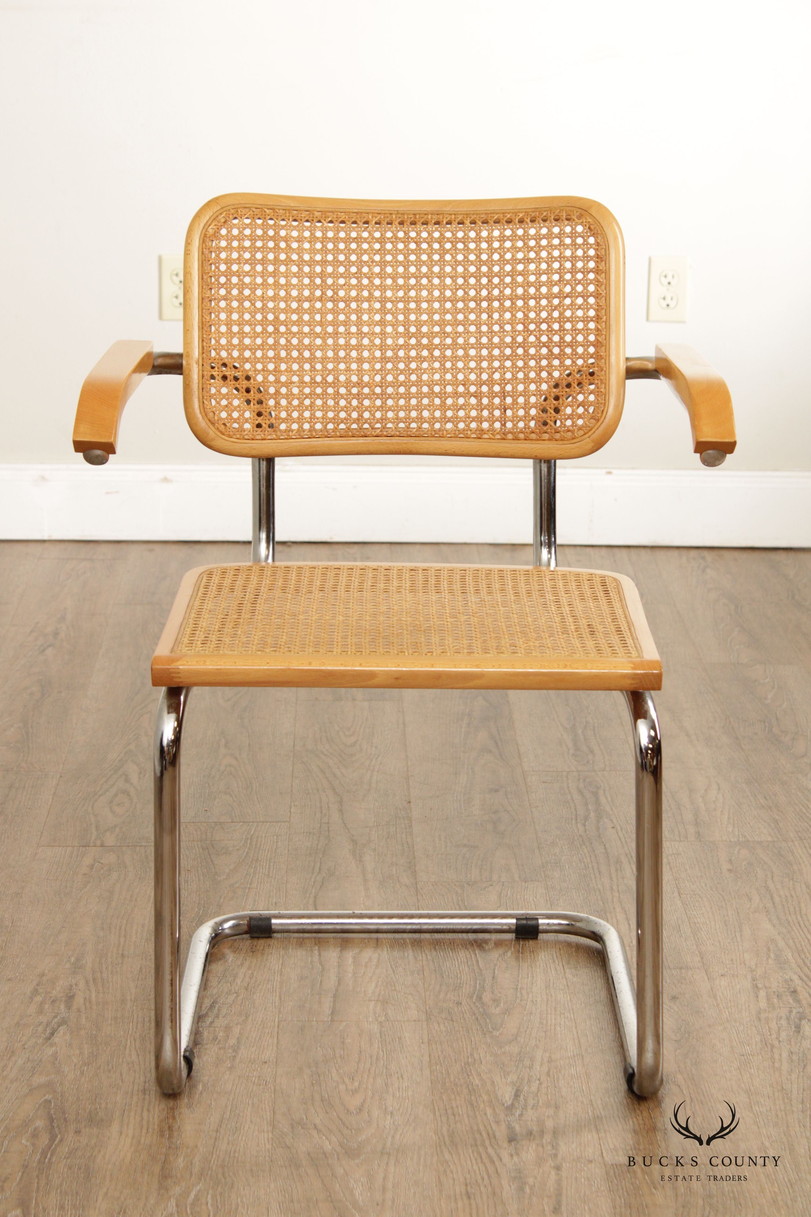 Marcel Breuer Italian Mid Century Modern Cesca Armchair