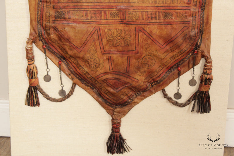 Northern African Vintage Leather Camel Bag