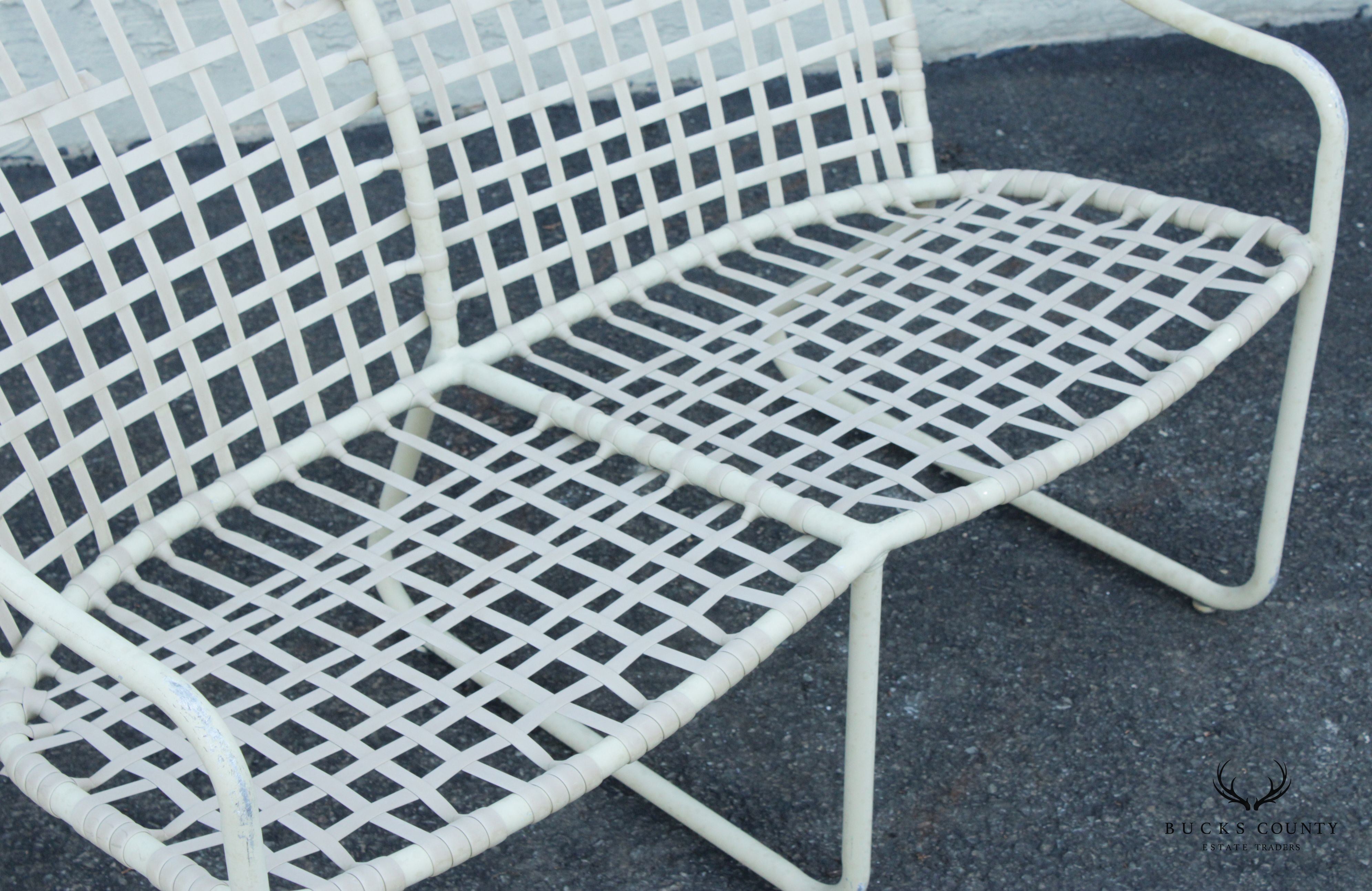 Mid Century Modern Outdoor Patio Settee