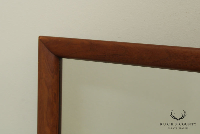 Kipp Stewart Mid Century Modern Walnut Frame Wall Mirror