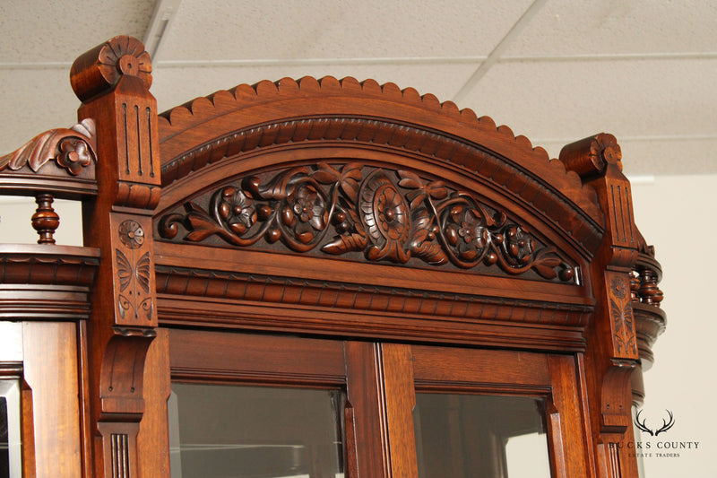 Hale & Kilburn Fine Aesthetic Renaissance Revival Carved Walnut China Cabinet