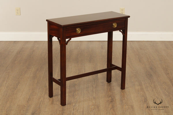 Chippendale Style Narrow Mahogany Console Table