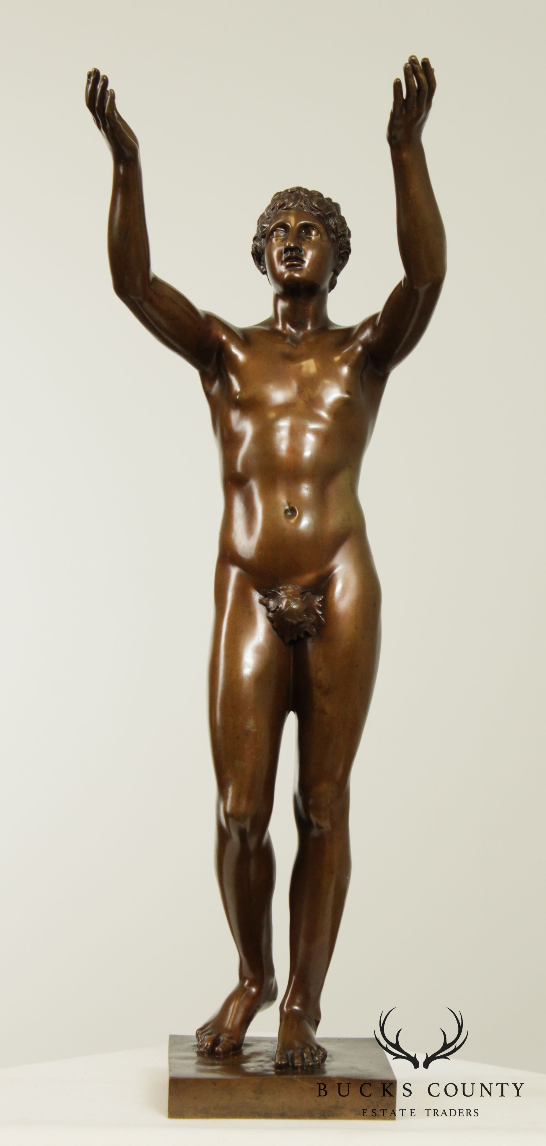 E. Barbedienne Bronze Figure of The Berlin Adorante