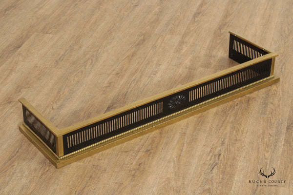 Federal Style Iron and Brass Fireplace Fender