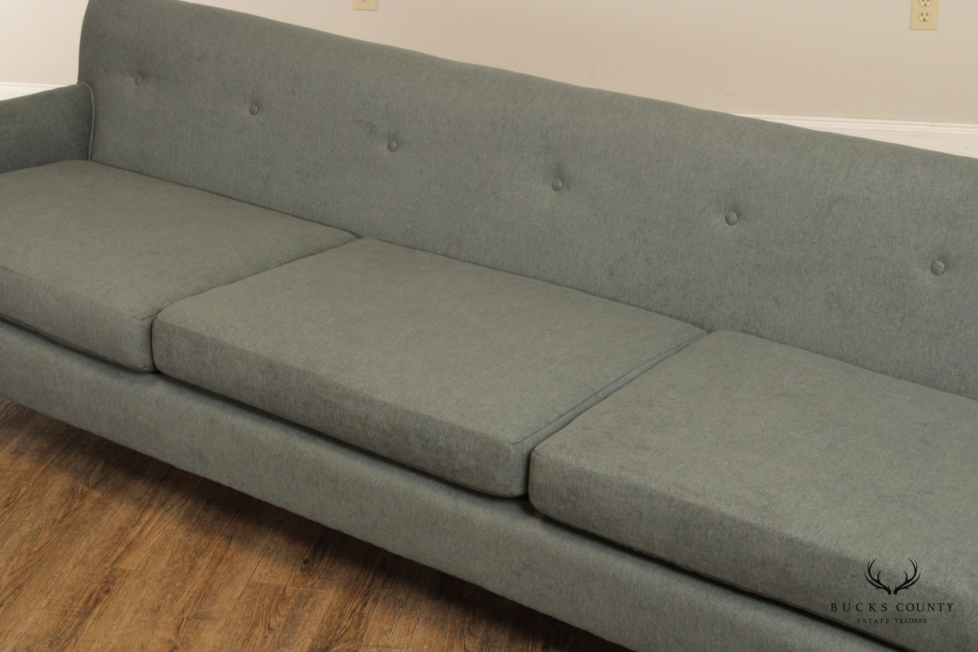 1960's Mid Century Modern Newly Upholstered Sofa