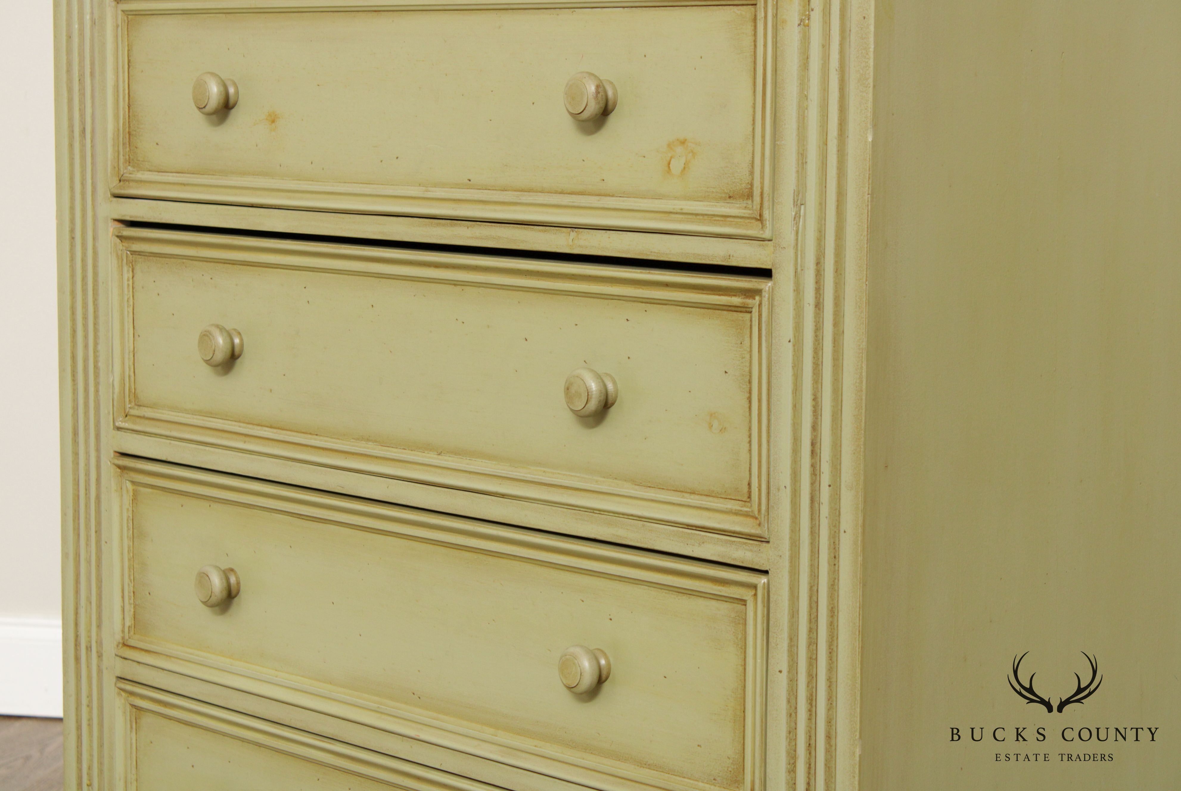 Green Pine 5 Drawer Tall Chest