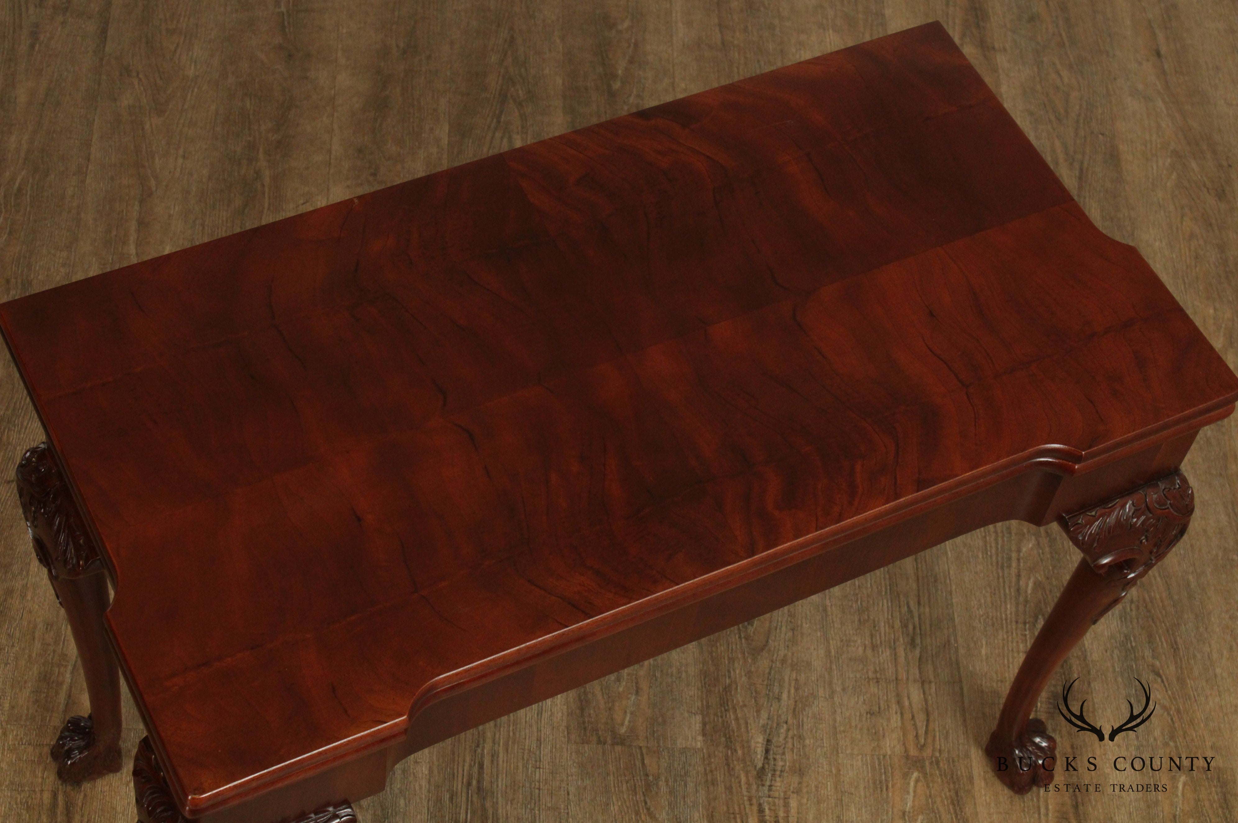 Chippendale Style Custom Quality Mahogany Game Table