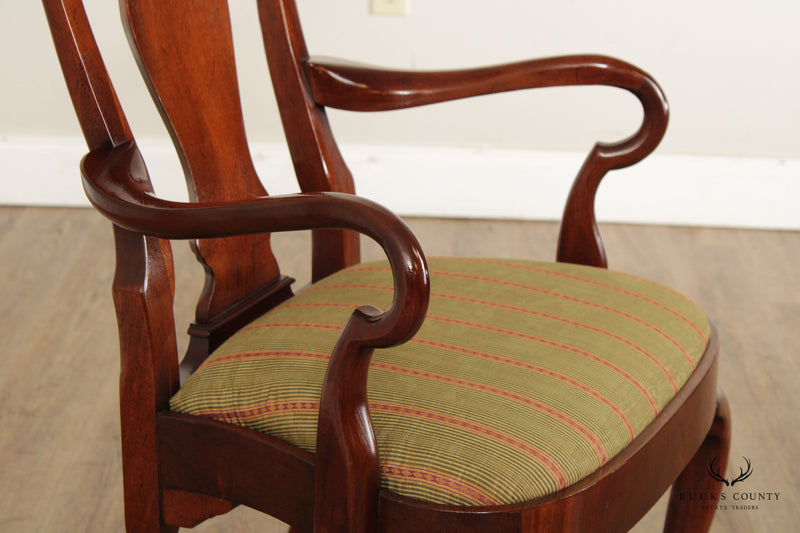 Hickory Chair Queen Anne Style Mahogany Shepard's Crook Armchair