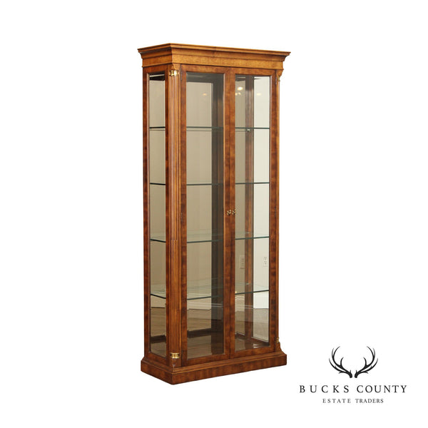 Henredon Neoclassical Style Two Door Mahogany and Glass Display Cabinet