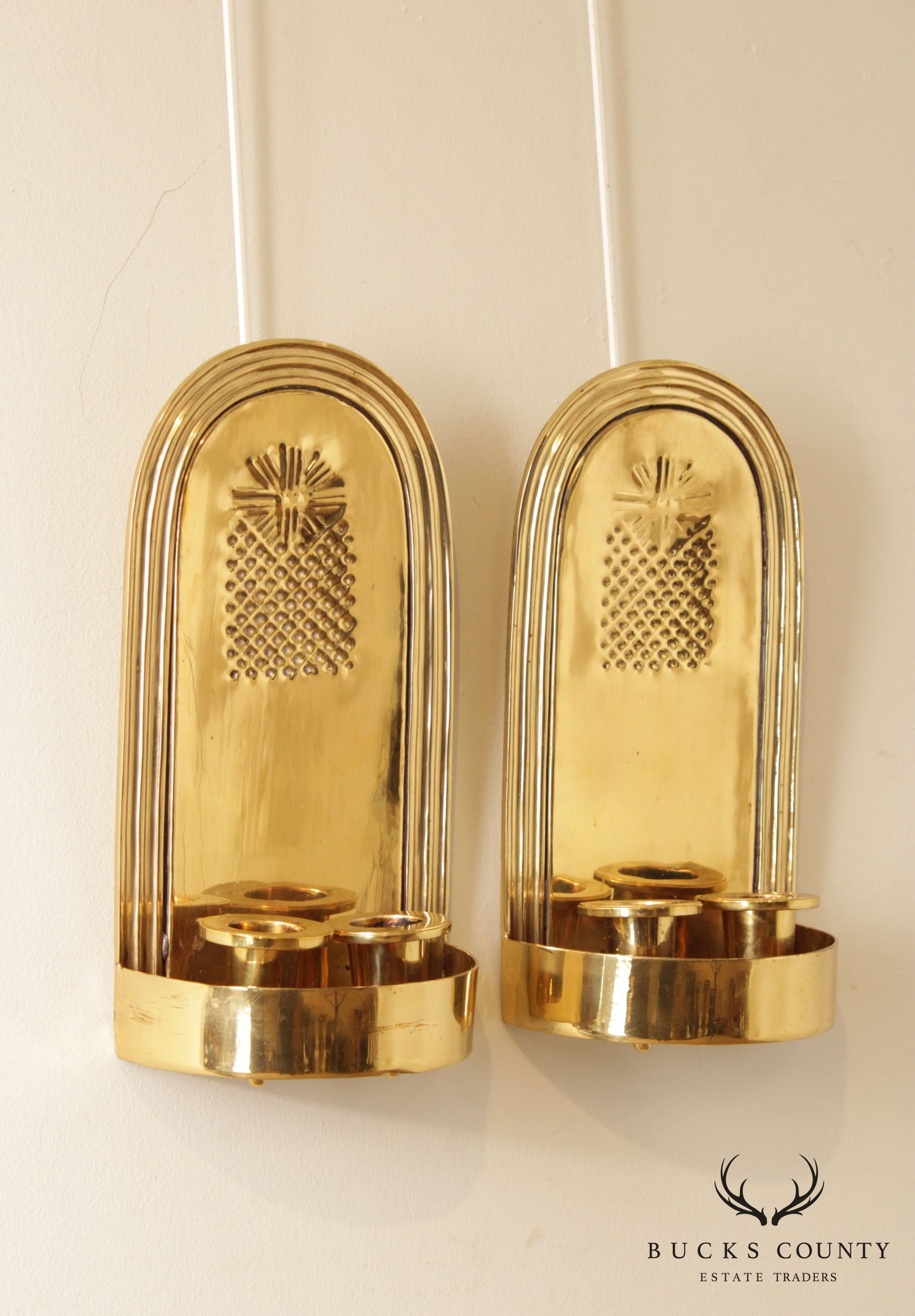 Brassworks Co. Brass Candle Wall Sconces