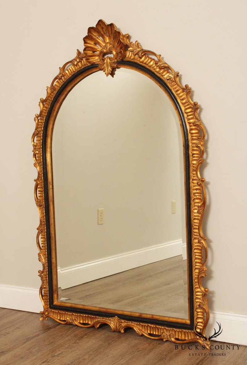Dauphine Harrison & Gil Large Gold Gilt Wood Rococo Carved Wall Mirror