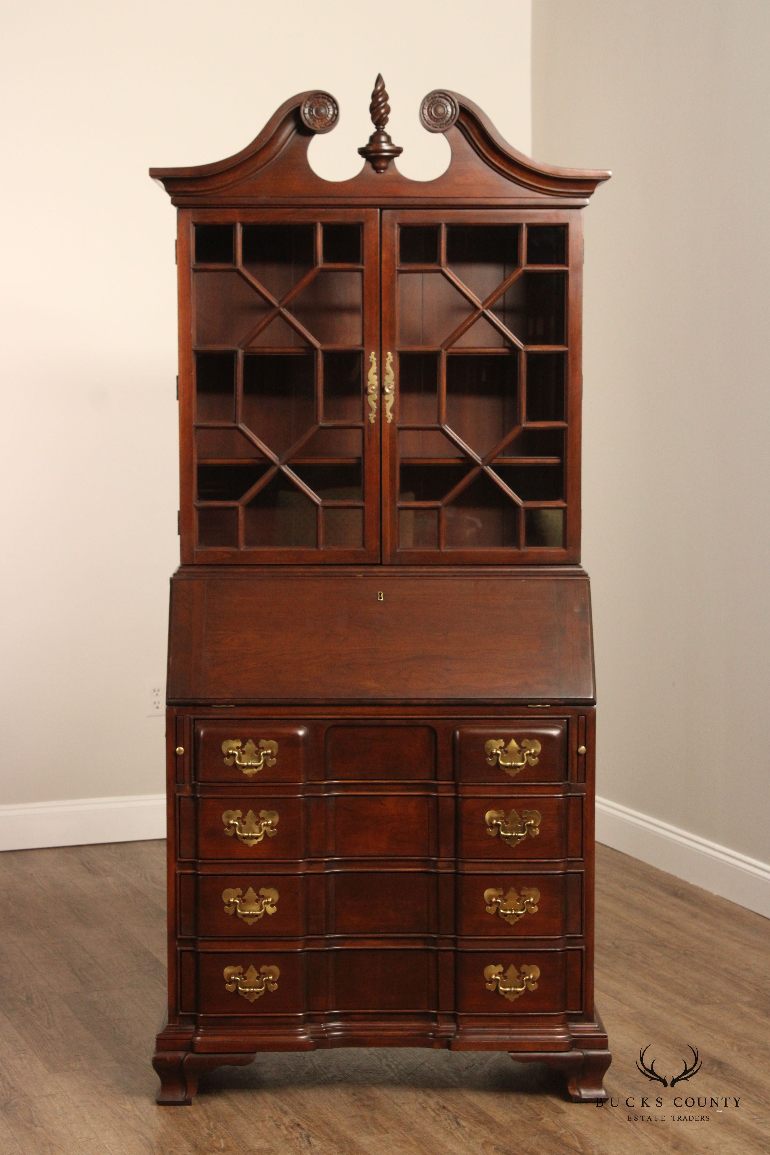 Harden Chippendale Style Blockfront Secretary Desk