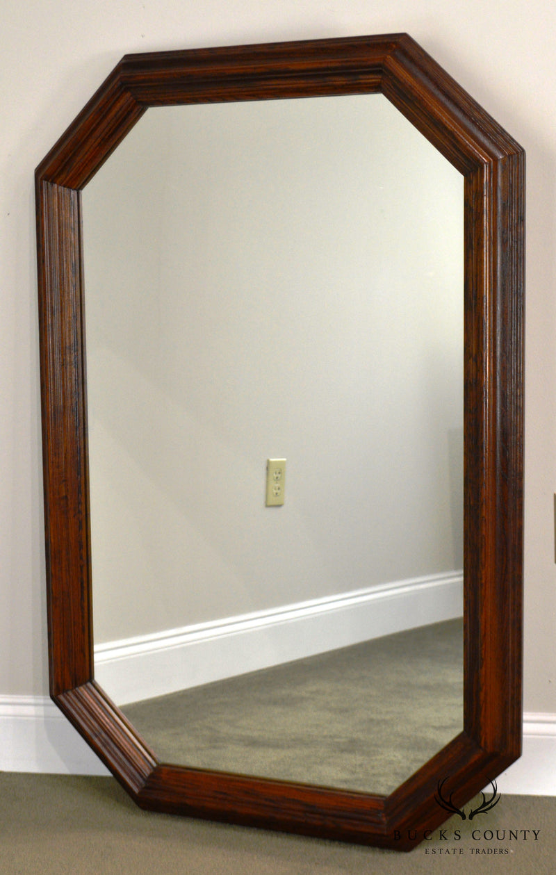 Henredon Vintage Oak Octagon Wall Mirror